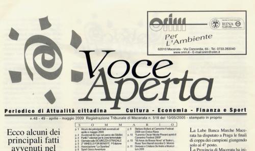 10 Voce Aperta - n 48-49 - apr-mag 09 - copertina
