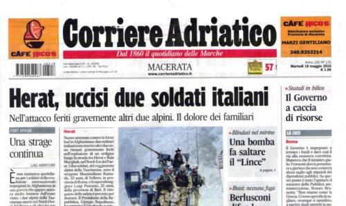 5 Il Corriere Adriatico - MC - n 135 - 18 mag 10 - copertina